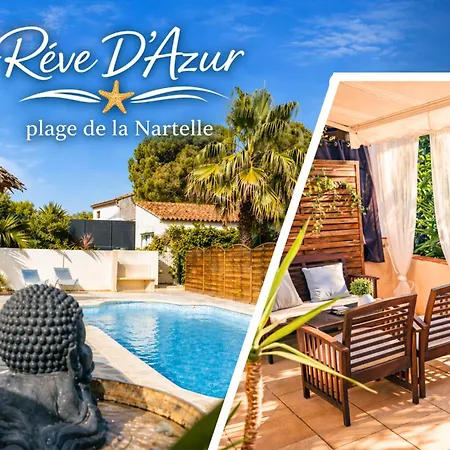 Vakantiehuis 20m2- De La Nartelle 200m - Double Terrasse - Piscine Au Sel - Parking - Bbq - Check-in De 17h A 20h Maximum- Reve D'azur Maxime Sainte-Maxime